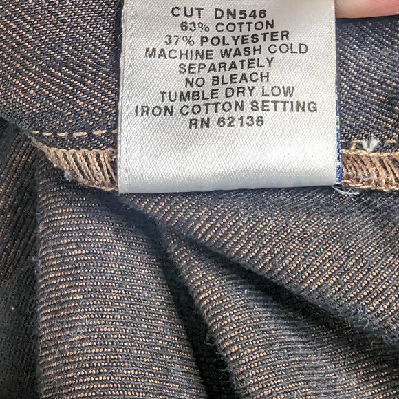 Vintage Guess USA Loose Baggy Fit Straight Leg Jeans Metallic Brown 36 x 33 90s - Picture 5 of 7